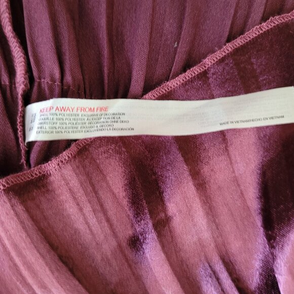 Burgundy Satin Tiered Tank by Free People, Small - Picture 8 of 10